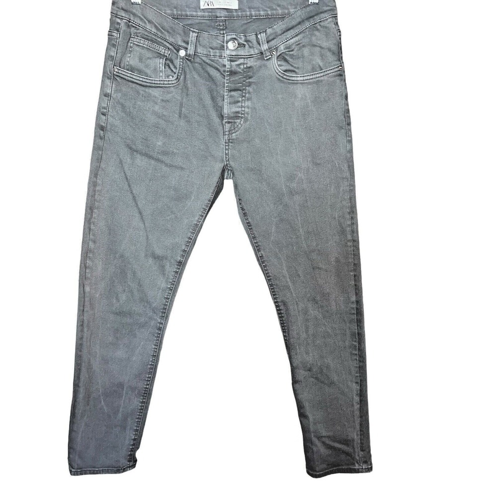 Office‎ Appropriate ZARA Slim Fit Washed Grey Denim Jeans Women's Size 28